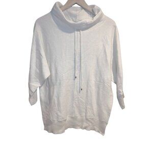 Jones New York Signature Adjustable Cowl Neck Knit Top Ecru Small  Womens Ivory